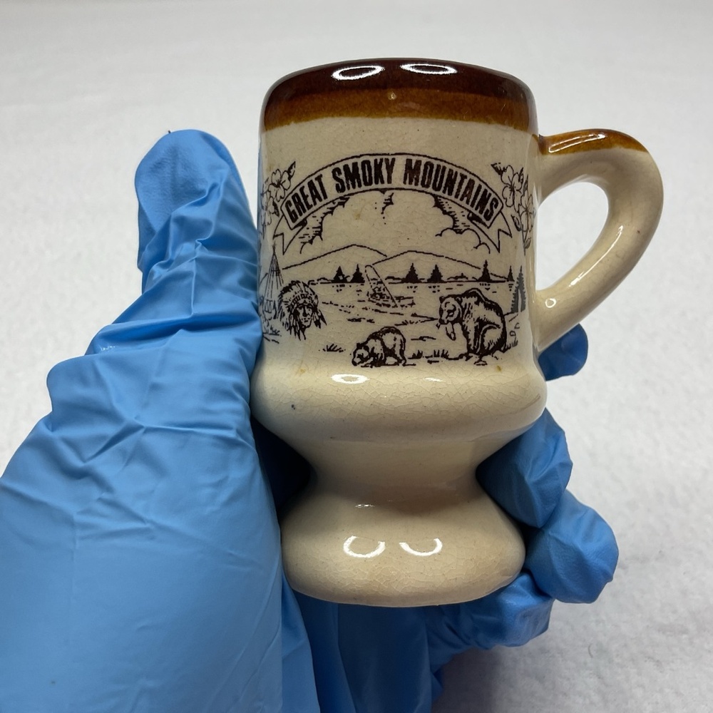 3.25 Inch Miniature Great Smokey Mountains Souvenir Mug With Imperfections - Picture 16 of 16